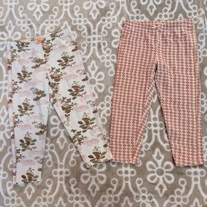 Girls Pink Chicken Leggings